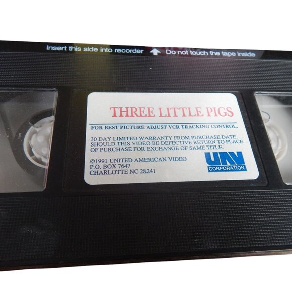 The Three Little Pigs UAV UNITED AMERICAN VIDEO vintage 1991 animated VHS movie - Picture 2 of 4